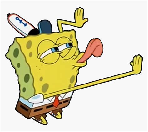 spongebob licking